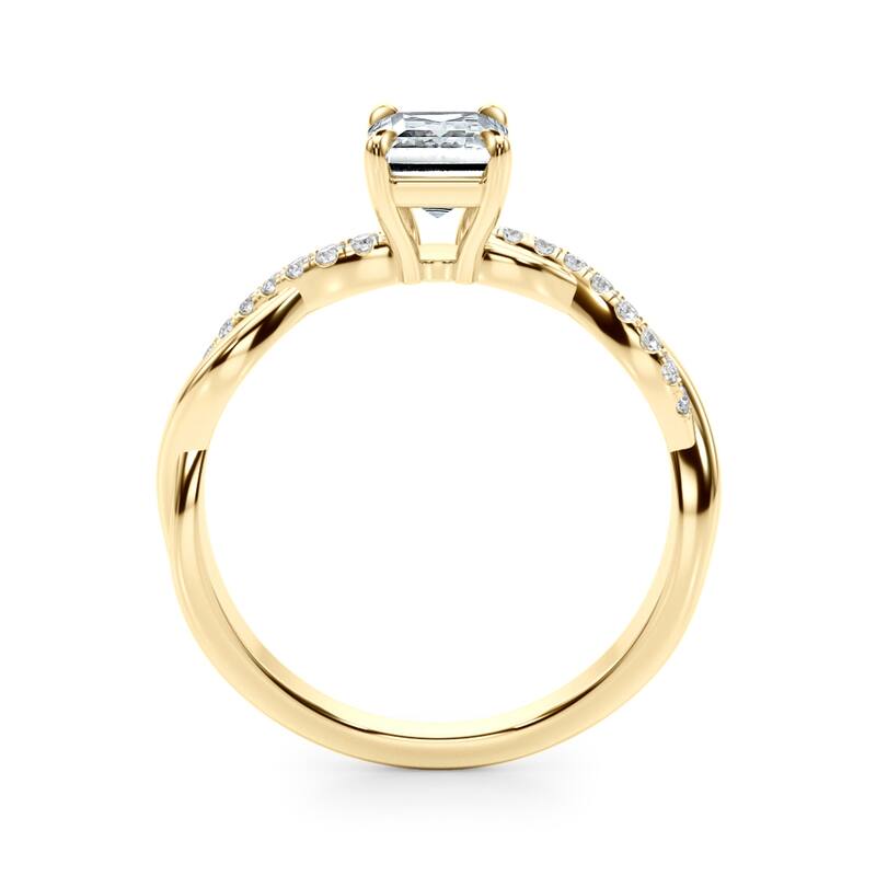 Auriya 14k Yellow Gold Lab Grown Emerald Diamond Engagement Ring 0.50 to 5.00 ct. tw. (F-G VS)