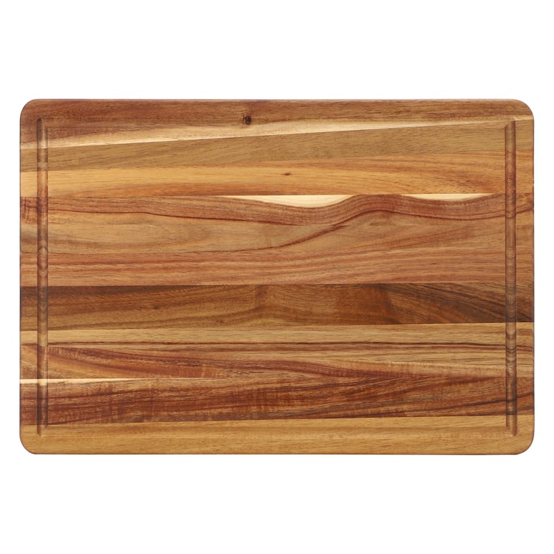 MegaChef 3 Piece Acacia Wood Cutting, Prep and Serving Boards