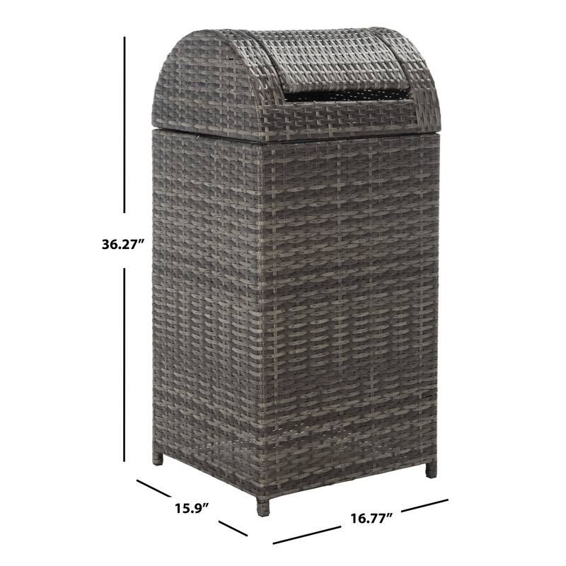 SAFAVIEH Outdoor Mazeli Trash Bin (Fully Assembled)