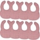preview thumbnail 46 of 60, Muslin Cotton Baby Bibs Adjustable Size with Easy Snaps by Comfy Cubs Mauve - Pack of 8