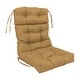 preview thumbnail 6 of 61, Multi-section Tufted Outdoor Seat/Back Chair Cushion (Multiple Sizes) 22" x 45" - Wheat