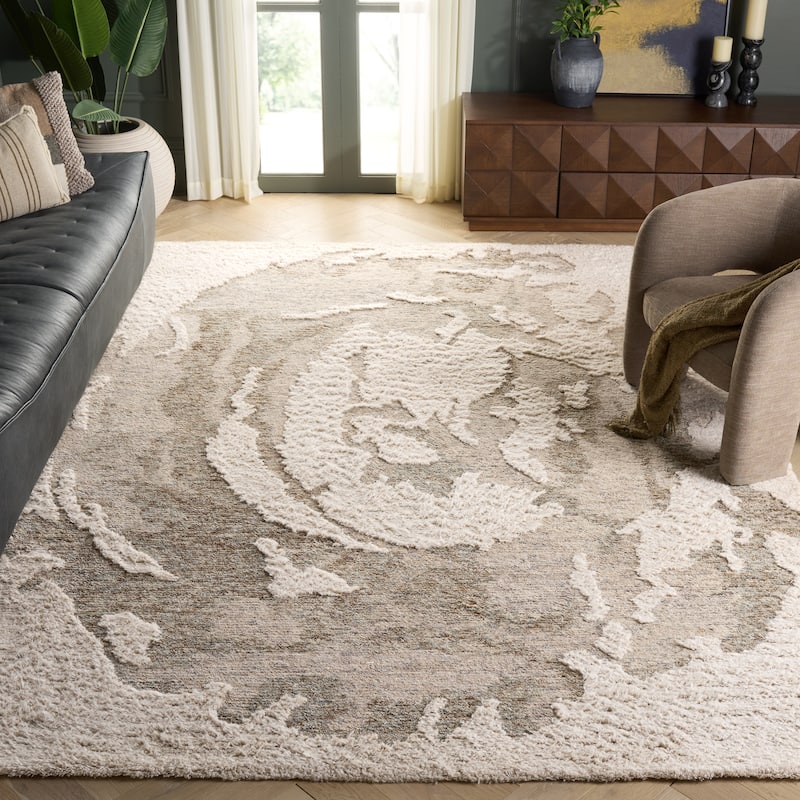 SAFAVIEH Handmade Casablanca Shag Arnleif Wool High-Low Pile Rug