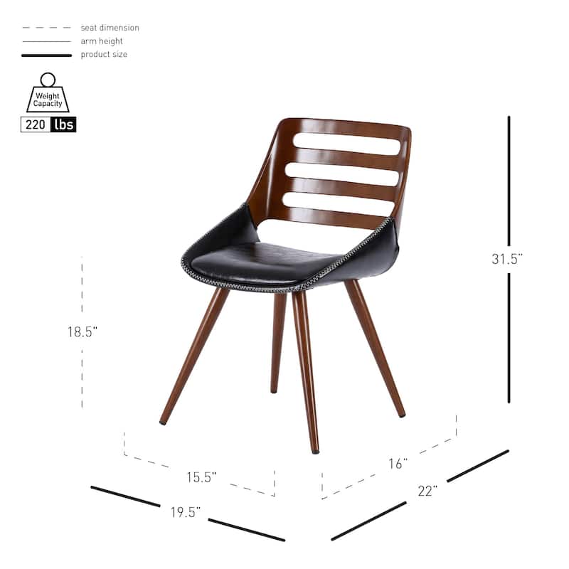 NPD Furniture Shelton Faux Leather Bamboo Chair