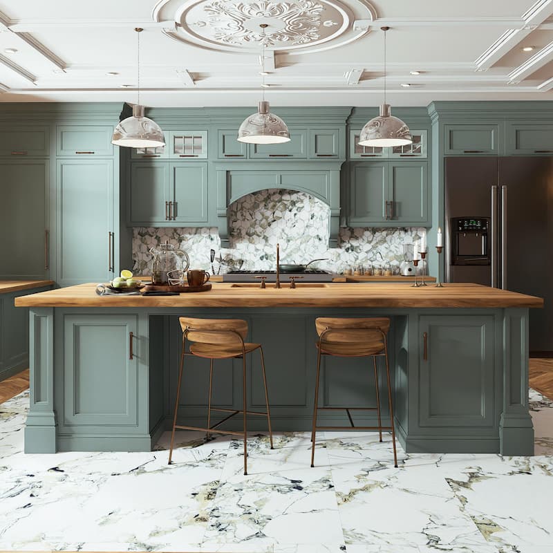 Merola Tile Touche Jade 11-3/4" x 23-1/2" Porcelain Floor and Wall Tile