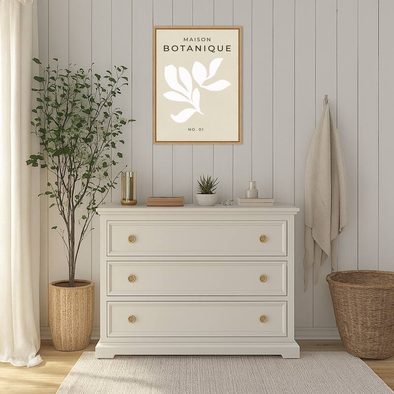 Elegant Leaves by Treechild (18 x 24 in.), Framed Canvas Wall Art Print