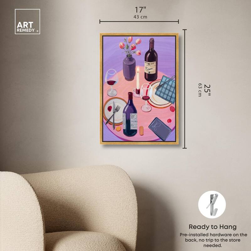 Lavender Haze Dinner Canvas by Art Remedy