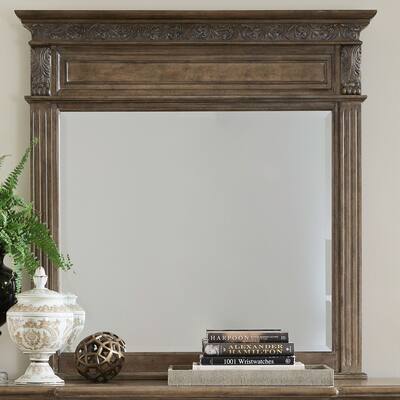 Carlisle Court Chestnut Finish Landscape Mirror