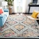 preview thumbnail 12 of 18, SAFAVIEH Madison Medine Boho Diamond Distressed Rug - Blue/Yellow - 5' 3" x 7' 6"