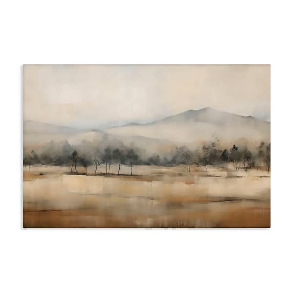 Stupell Distant Tree Covered Mountain Canvas Wall Art Design By ...