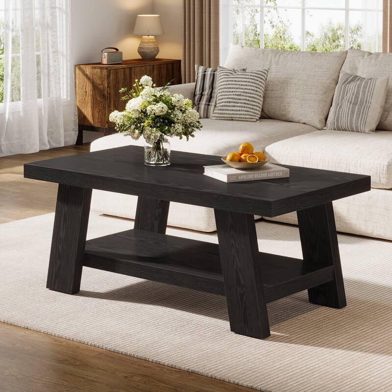 Farmhouse Coffee Table, Wood Center Table