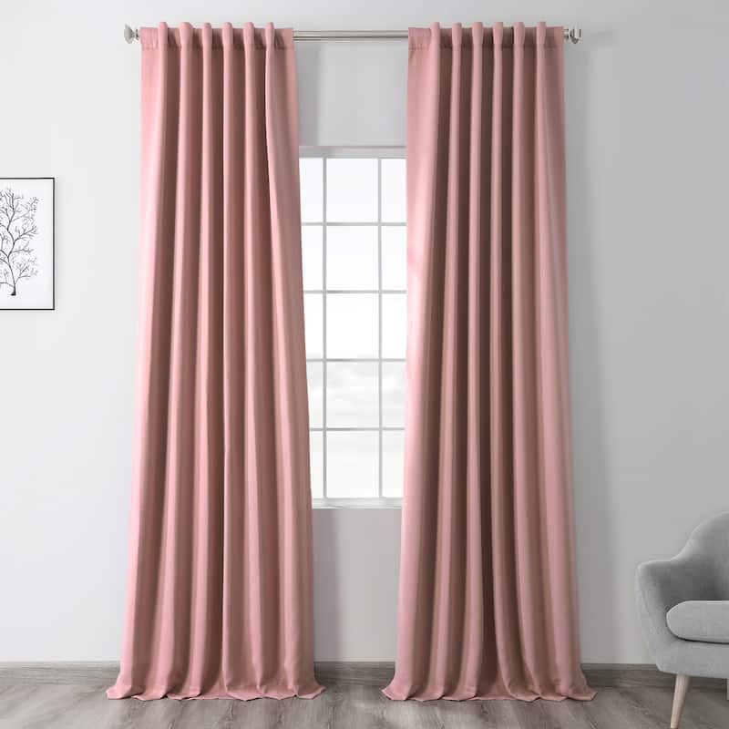 Exclusive Fabrics Room Darkening Curtain Panel Pair (2 Panels) - 50 X 108 - Fresco Blush