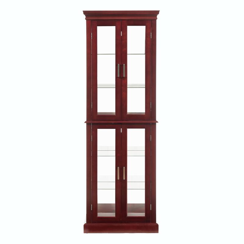 6-Tier Lighted Curio Display Cabinet (E26 light bulb not included)