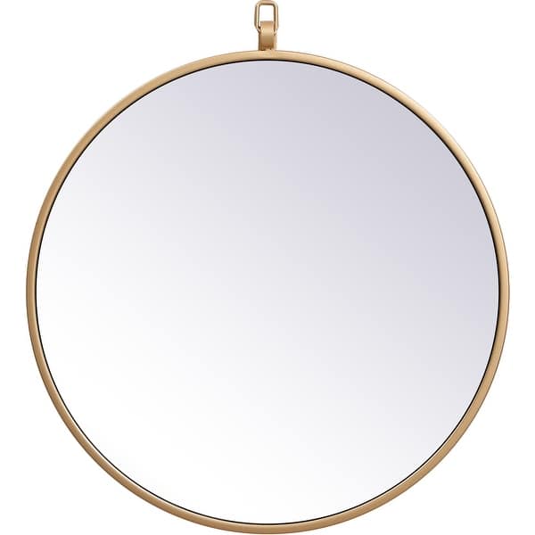slide 2 of 11, Elegant Lighting Eternity 18" Diameter Circular Beveled Metal Framed Brass