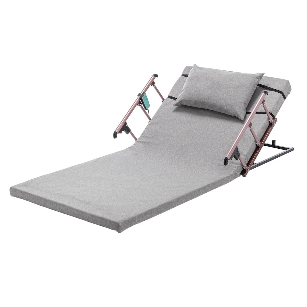 Electric Adjustable Bed Backrest with Remote, 300lbs Capacity, 4-68° Lift, Safety Rails for Elderly & Patients