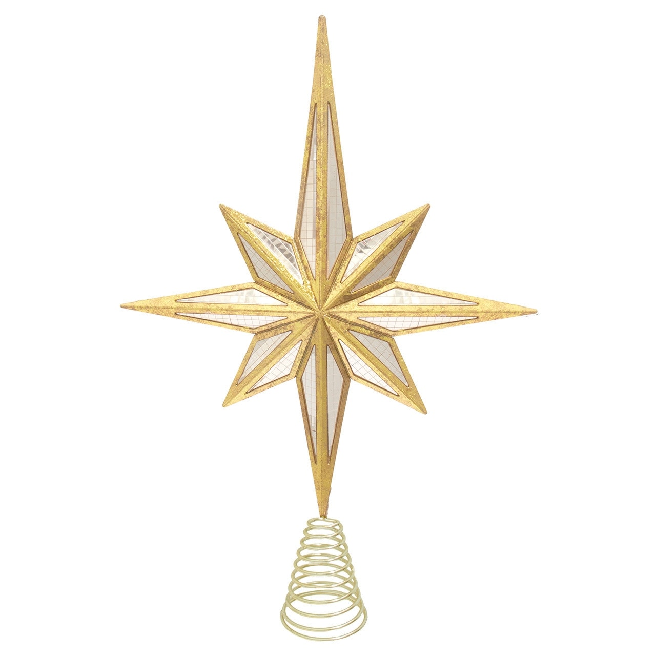 Kurt Adler 16.3" Modern Gold Star Tree Topper
