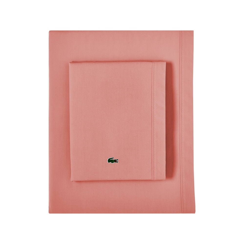 Lacoste Percale Cotton Crisp Feel Solid Sheet Set