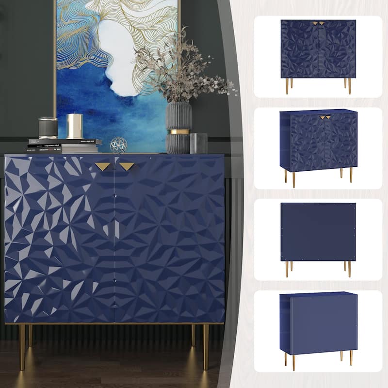 2 Door White Locker Accent Cabinet