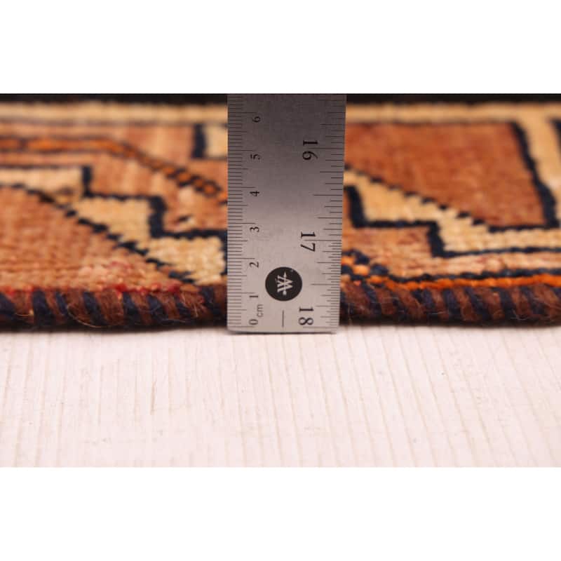 ECARPETGALLERY Hand-knotted Melis Vintage Black, Tan Wool Rug - 3'8 x 6'7