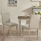 preview thumbnail 1 of 7, Martha Stewart Fiona Upholstered Dining Chair with Turned Wood Legs- Set of 2 Set of 2 - Light Gray - Short