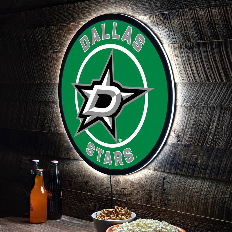 Dallas Stars LED Lighted Sign - Clear