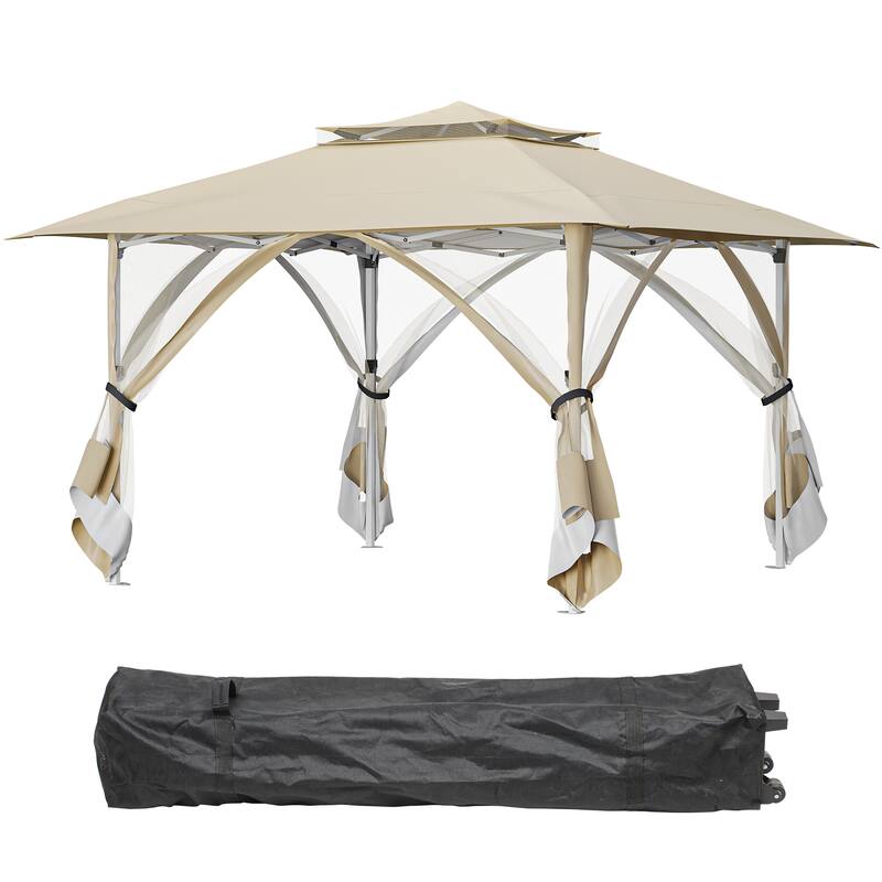 Outdoor Pop-Up Gazebo Tent With Soft Top