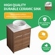 preview thumbnail 8 of 125, BNK 24/36/48/60 Inch Bathroom Vanity with Sink, Freestanding Bathroom Vanity with Soft Close Doors and Adjustable Shelf