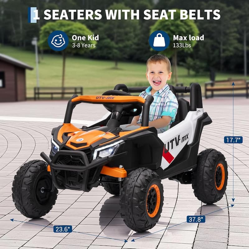 12V Kids Ride On Car,UTV Truck with Remote Control,Electric Vehicle with 4 Spring Suspension