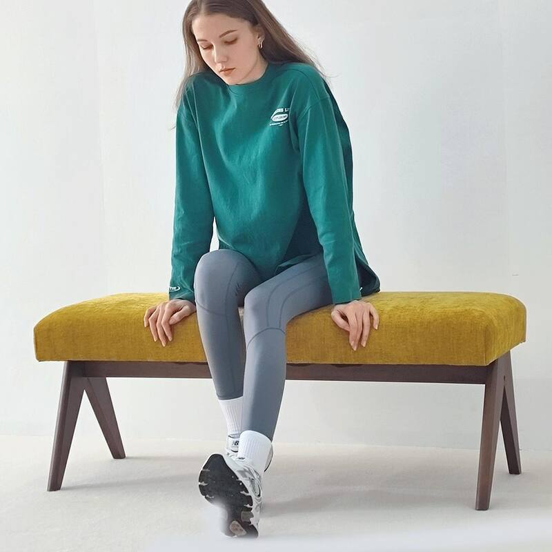 Mid Century Modern Fabric Ottoman Bench