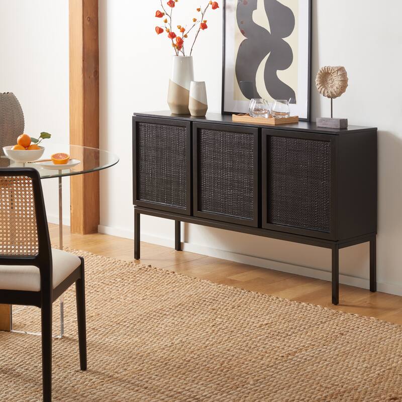 SAFAVIEH Tabetha 2-Shelf Rattan Sideboard - 54 In. W x 15 In. D x 33 In. H - 54Wx15Dx33H