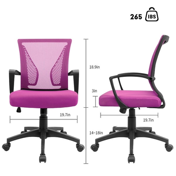 dimension image slide 4 of 10, Homall Office Chair Ergonomic Desk Chair with Lumbar Support