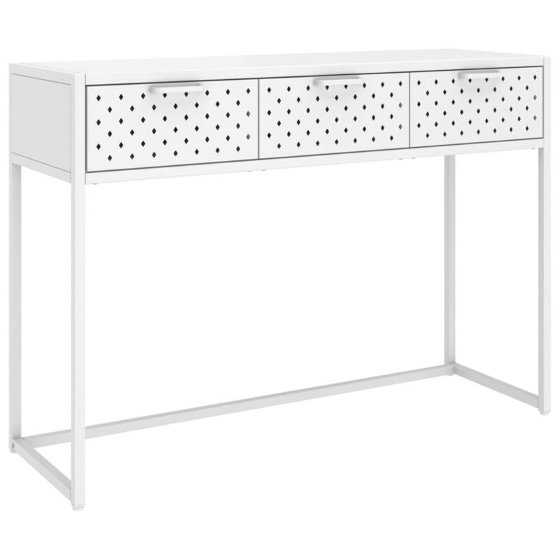 vidaXL Console Table Entryway Table Hall Narrow Side Table with Drawer Steel