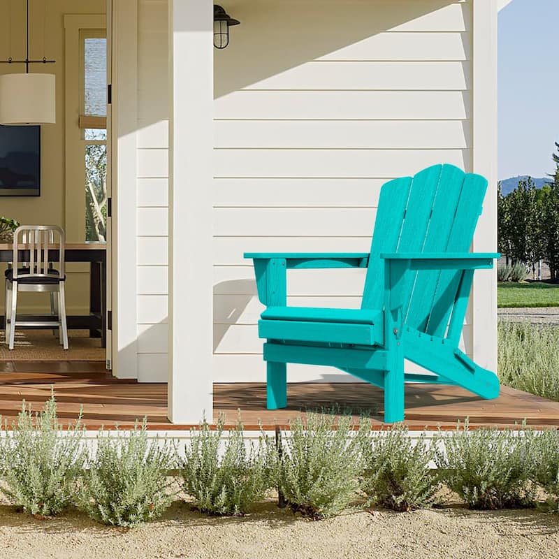 Outdoor HDPE Folding Classic Adirondack Chair All-Weather