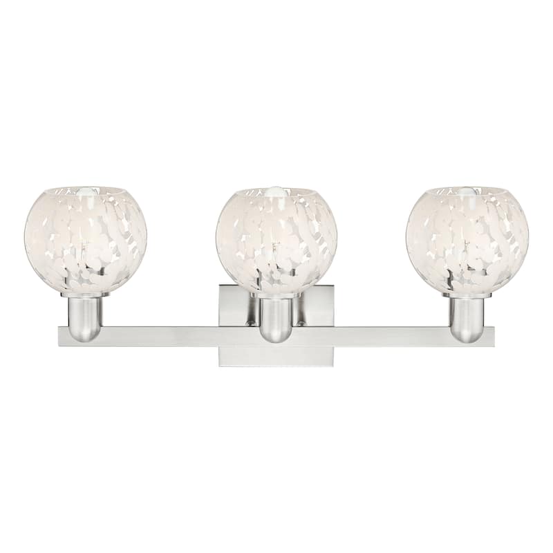 Innovations Lighting Endless Possibilities Arcadia - White Mouchette - 3 Light 25" Bath Vanity Light