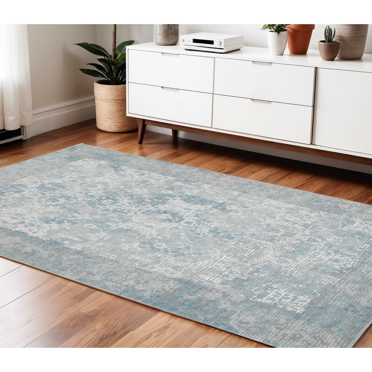 HomeRoots Sose Medallion Contemporary Rectangle Area Rug