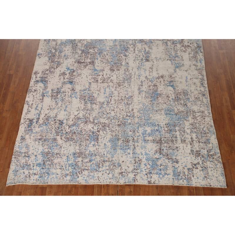 Modern Oriental Area Rug Handmade Wool Carpet - 7'9"x 9'8"