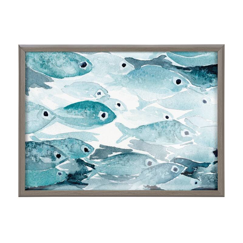Kate and Laurel Blake 18x24 Aholehole Print Glass by Janet Meinke-Lau