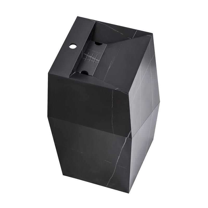 Fine Fixtures Canyon Collection, Elegant Square Shaped Pedestal Sink, - N/A