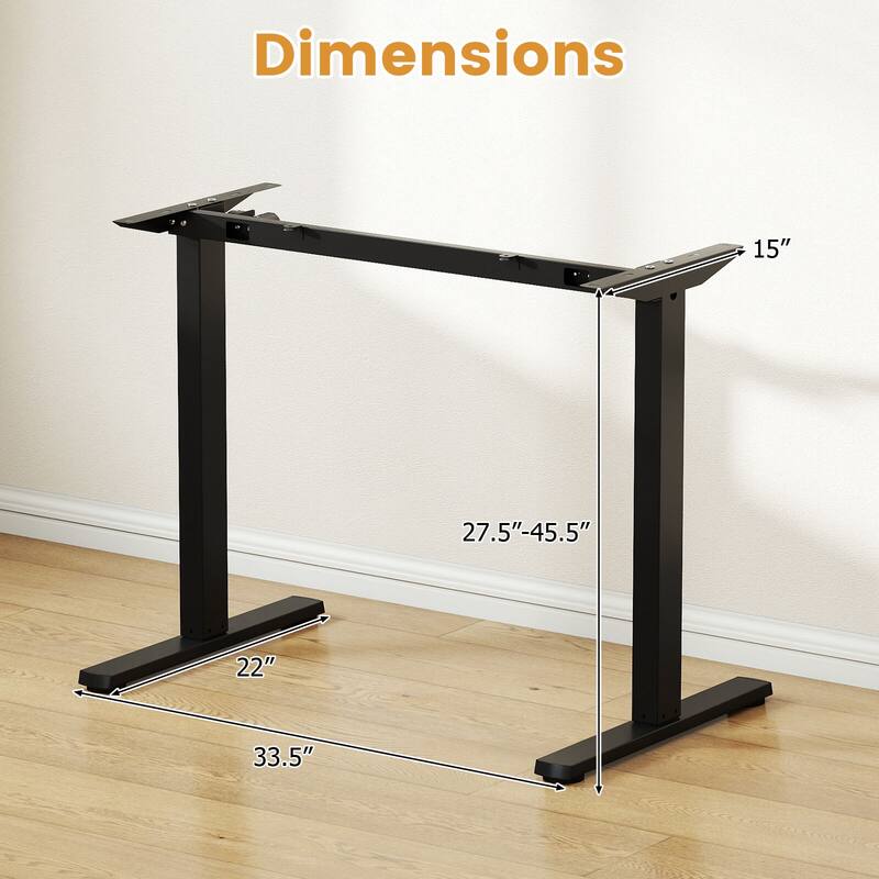 Costway Electric Standing Desk Frame with LED Display Memory Positions