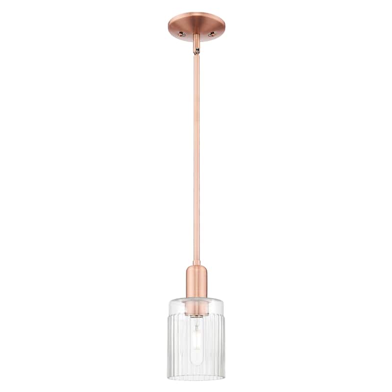 Innovations Lighting Endless Possibilities Arcadia - Hadley - 1 Light 5" Stem Hung Mini Pendant - Clear/Antique Copper