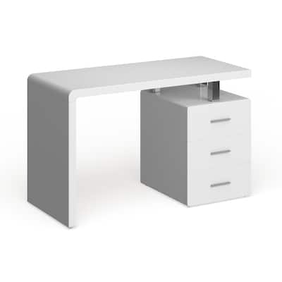 SAFAVIEH Orrin White Chrome Desk