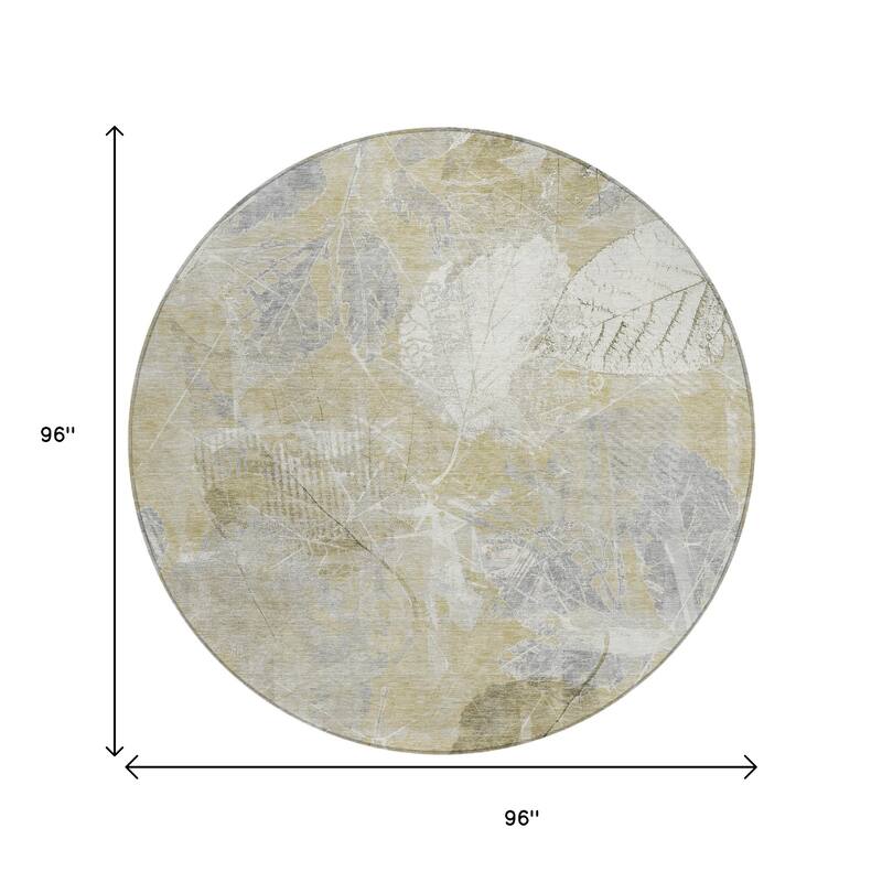 HomeRoots Floral Transitional Rectangle Outdoor Rug