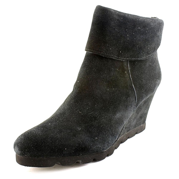 Steven Steve Madden Berkli Women Round Toe Suede Black Ankle Boot