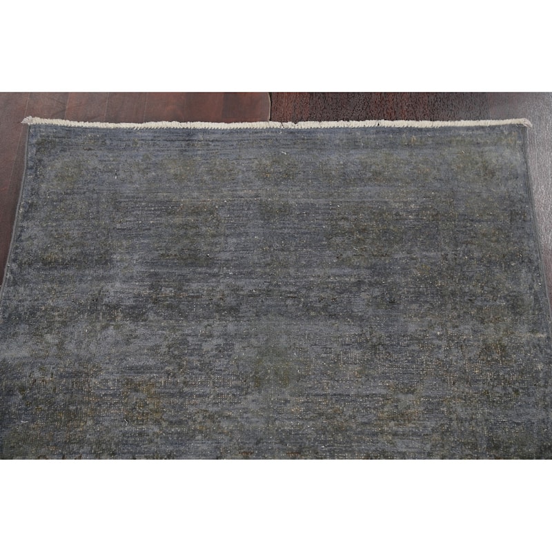 Contemporary Gabbeh Kashkoli Wool Area Rug Hand-knotted Office Carpet - 3'4" x 4'11"