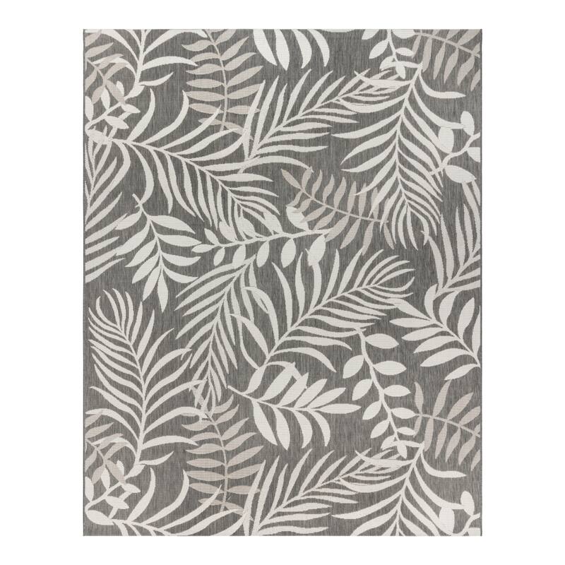 Gertmenian Paseo Akimbo Casual Tropical Leaf Flatweave Indoor/ Outdoor Area Rug Collection