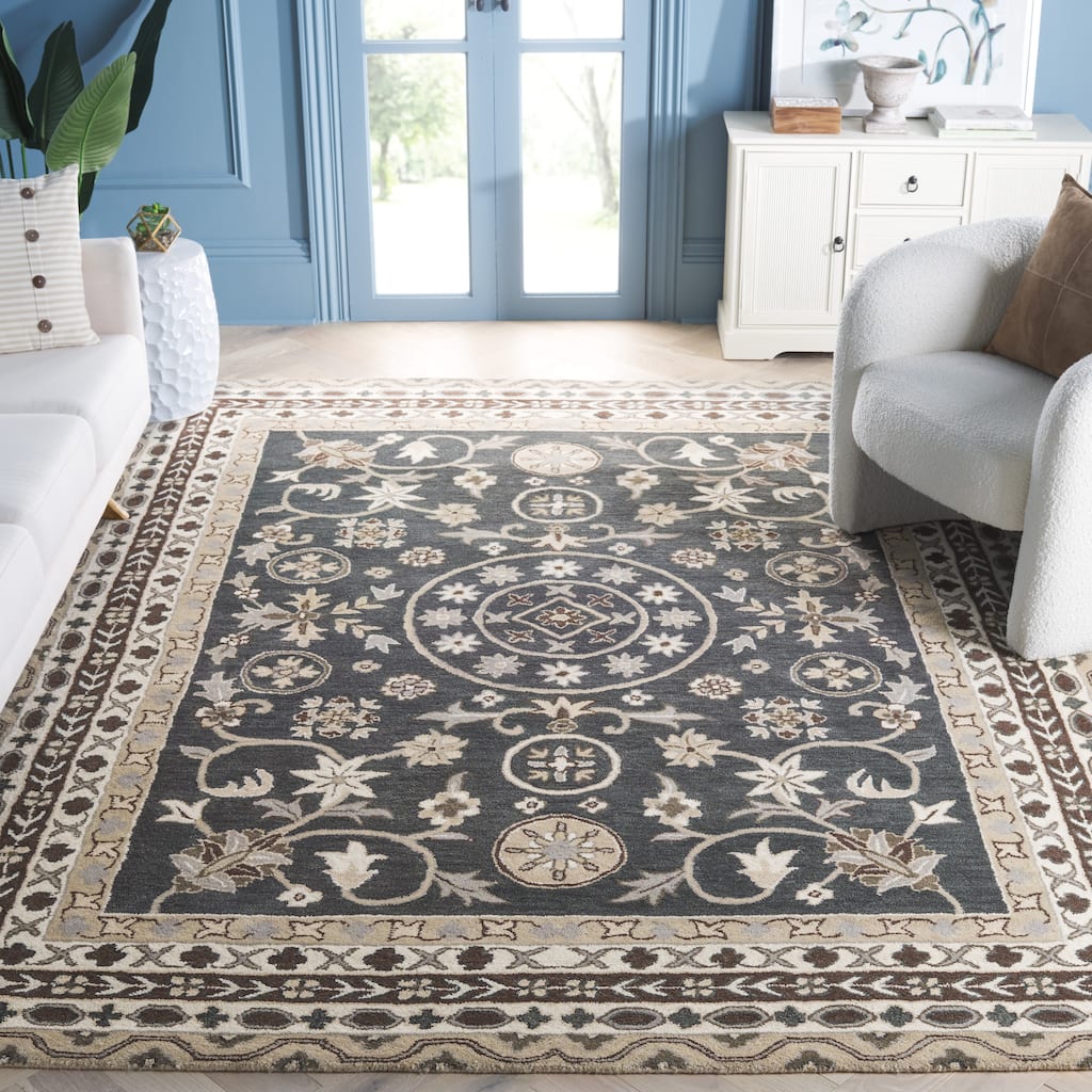 SAFAVIEH Handmade Bella Jakoba Modern Floral Wool Rug