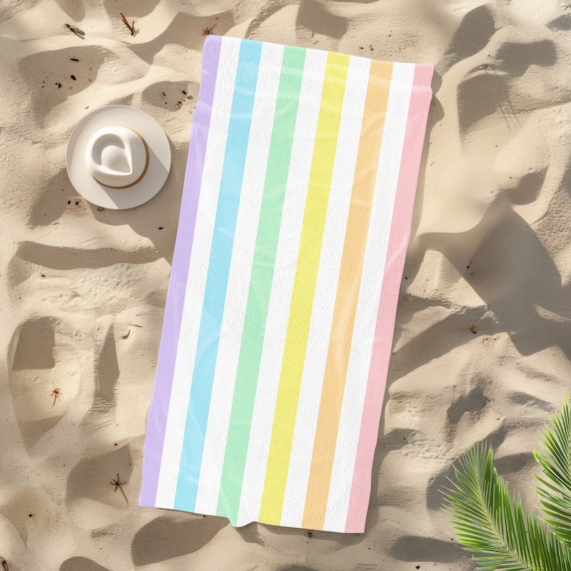 Large Cabana Stripe Beach Towel 30"x60", 35"x70"