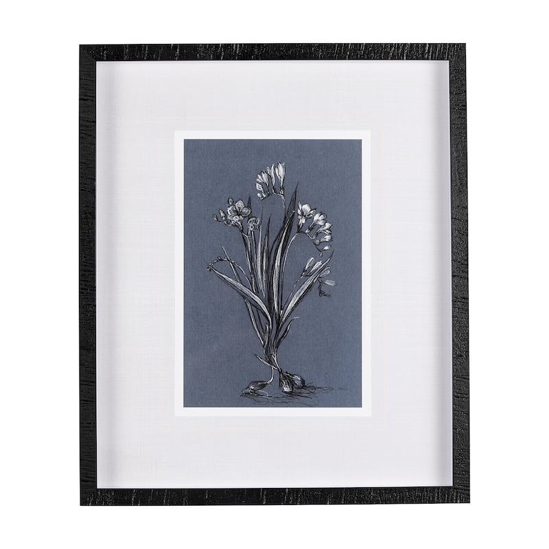 Botanical Sketches III (Blue) Framed Art Print