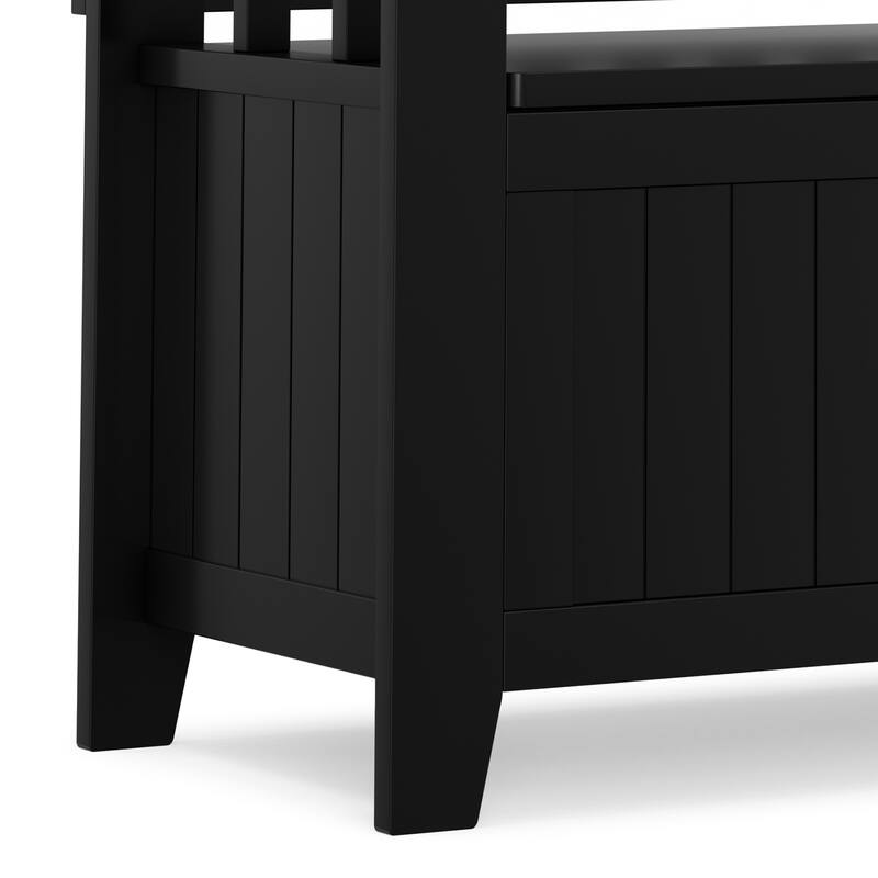WYNDENHALL Normandy 36" Wide Solid Wood Transitional Small Entryway Storage Bench - 36 Inches wide