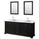 Option Dark Espresso / White Carrara Marble Top /