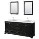 Option Dark Espresso / White Carrara Marble Top /